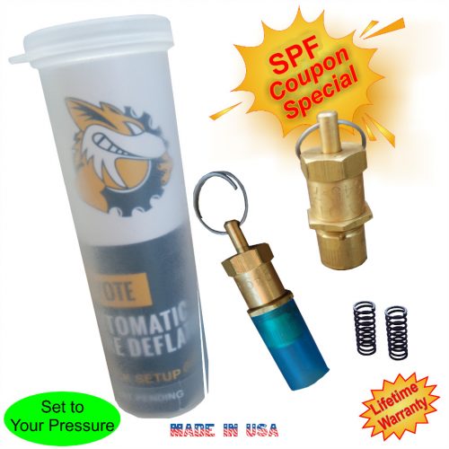 CED456, SET OF FOUR COYOTE AUTOMATIC TIRE DEFLATORS RANGE 1 to 65 PSI